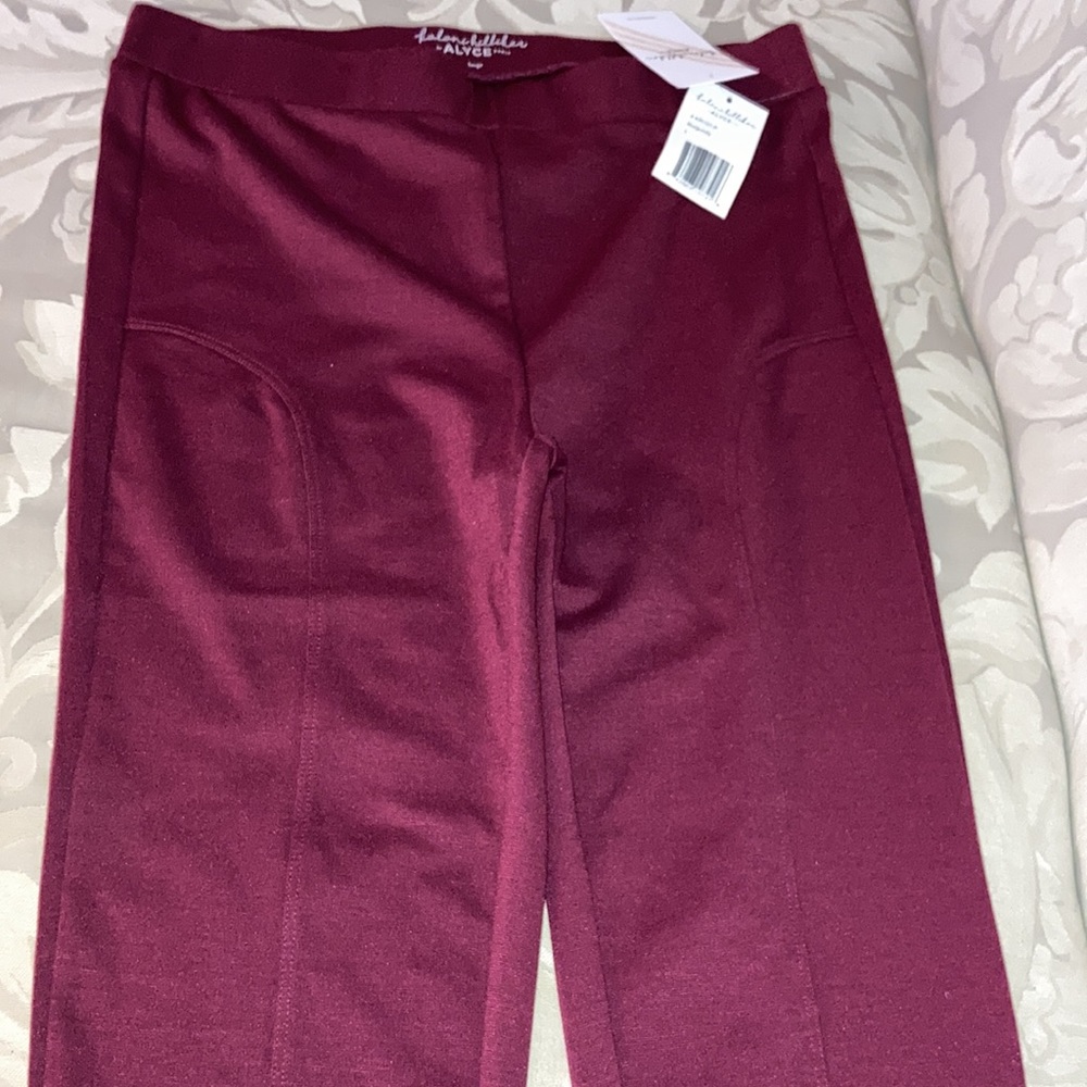 leggings Kalani Hilliker for Alyce Paris Large Red burgundy